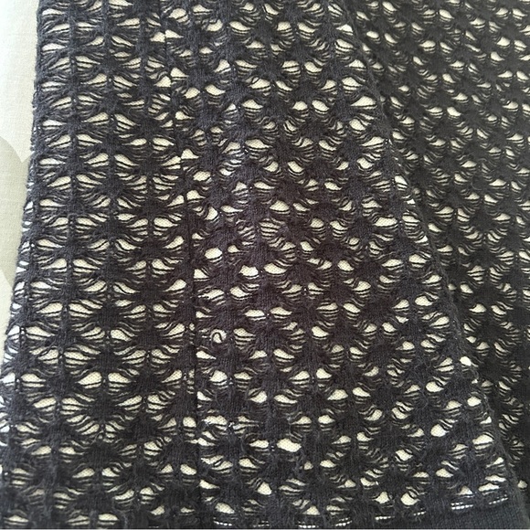 AK Anne Klein Sweater Open Lacy Knit Black and White Cardigan Plus size 3X - Picture 8 of 15